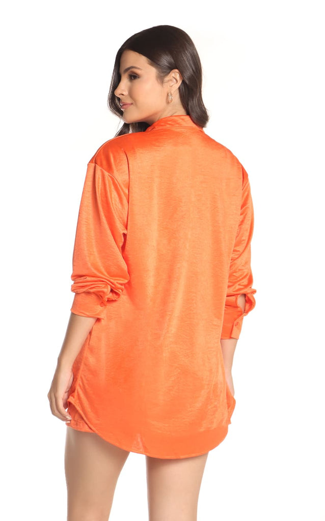 Camisa Naranja Manga Larga - Navissi Clothing ♡