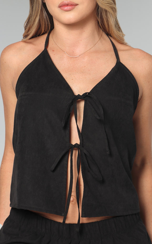 Blusa Negra Amarre