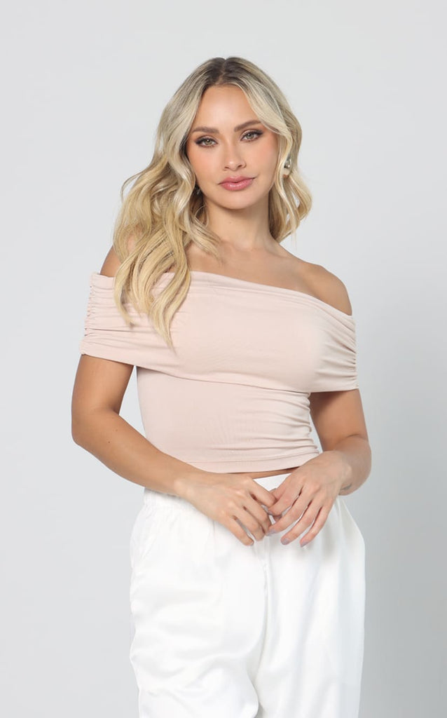 Blusa Nude Cuello Bandeja Navissi