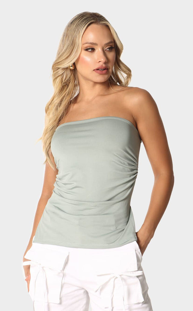 Blusa Straple Verde Salvia