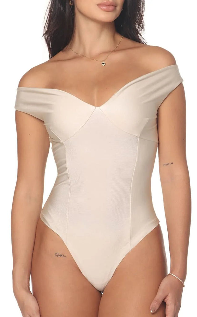 Body Beige Cuello Bandeja V - Navissi Clothing ?