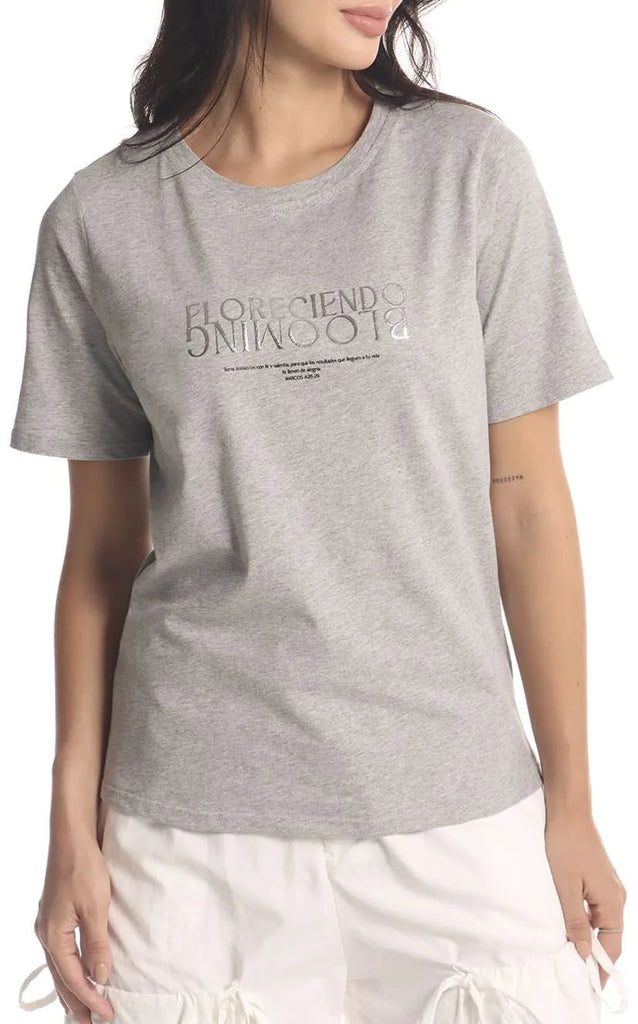 Camiseta Gris Blooming - Navissi Clothing ♡