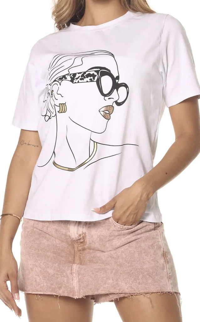 Camiseta Marfil Rostro - Navissi Clothing ♡