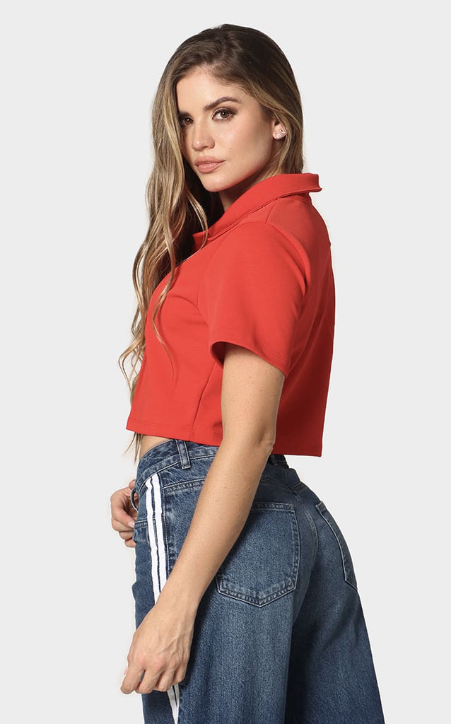 Camiseta Roja Tipo Polo - Navissi