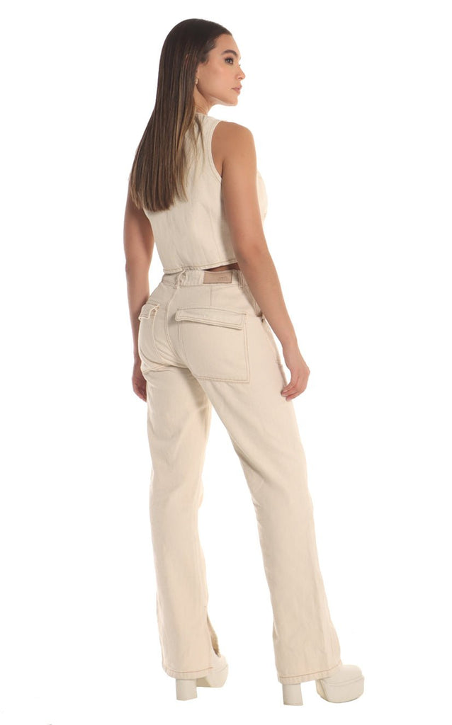 Jean Beige Straight - Navissi Clothing ?