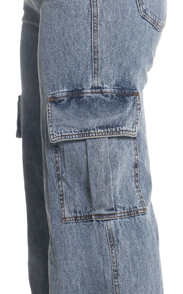 Jean Cargo Azul Wide Leg - Navissi Clothing ?