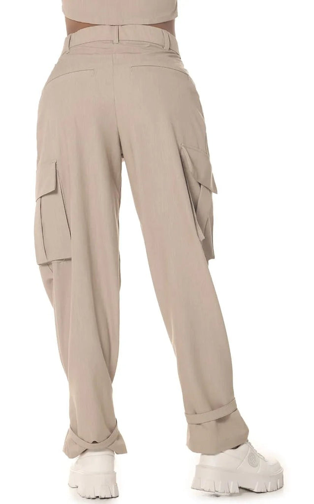 Pantalón Camel Sastre Cargo - Navissi Clothing ♡