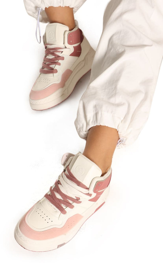 Tenis Bota Bicolor Rosa - Navissi Clothing ?