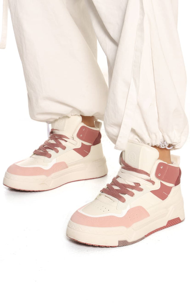 Tenis Bota Bicolor Rosa - Navissi Clothing ?