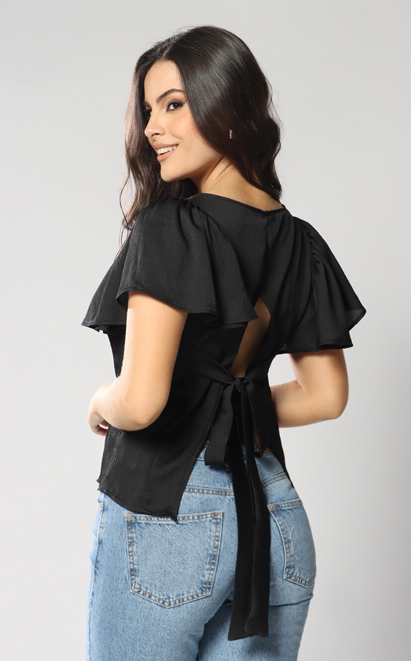 Blusa Negra Espalda - Navissi Clothing