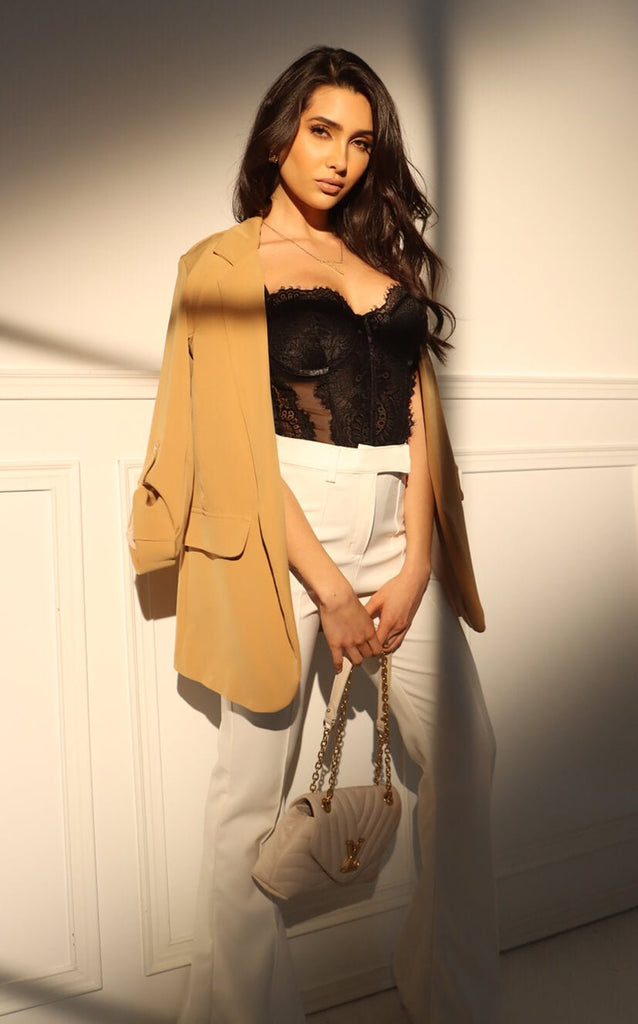 Blazer Camel Basíco - Navissi Clothing ♡