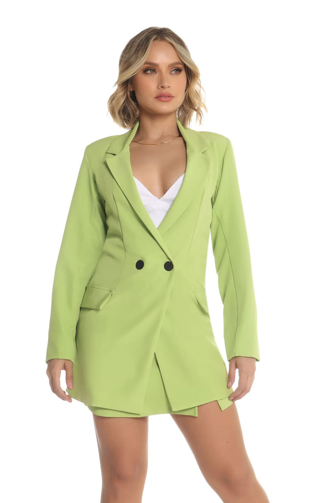 Blazer Verde Limón Oversize - Navissi Clothing ♡