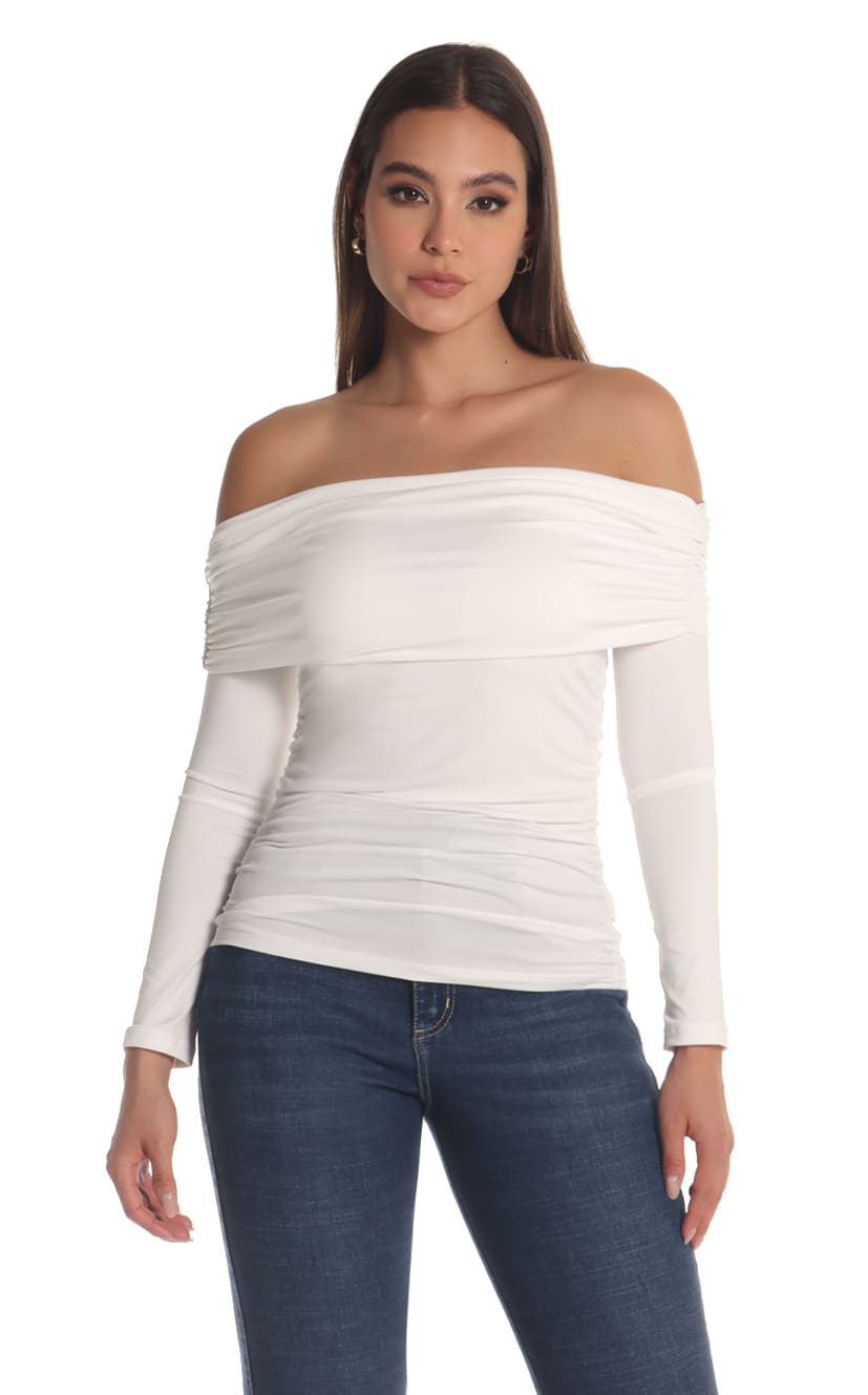 Valmara Blusa Blanca Cuello Bandeja Apliques Para Blusas Con