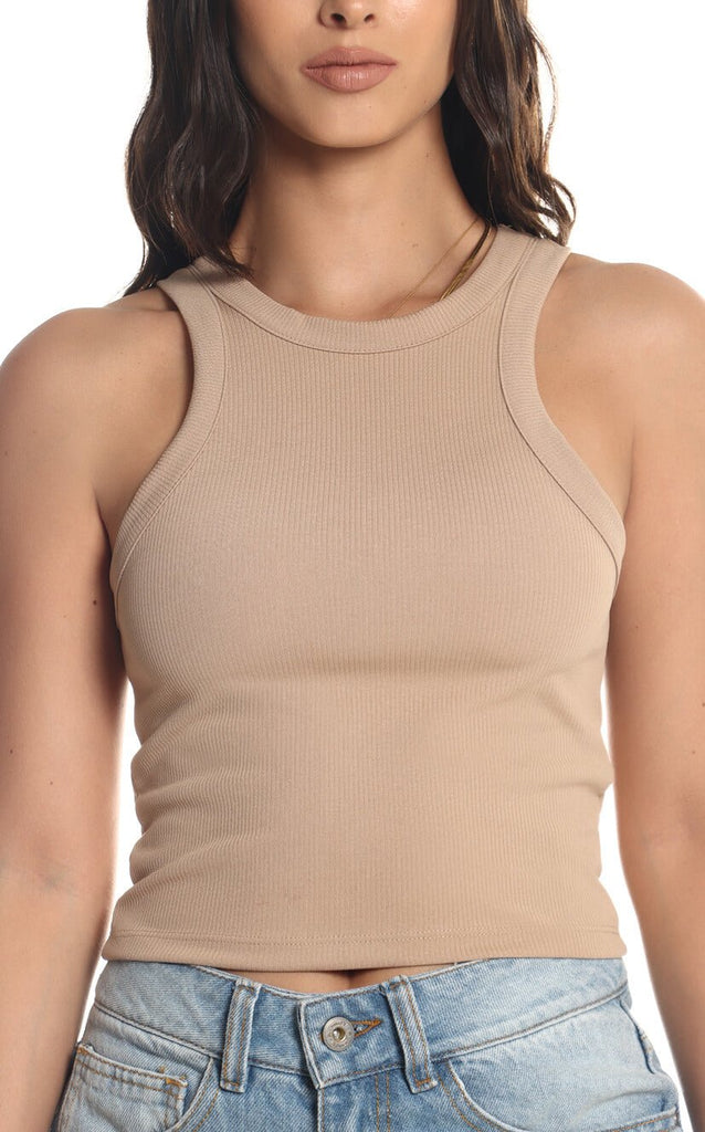 Blusa Camel Cropped Sisa - Navissi Clothing ♡