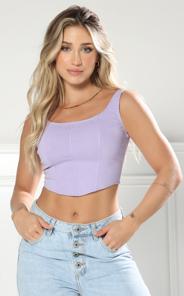 Blusa Lila Escote Cuadrado - Navissi Clothing ♡