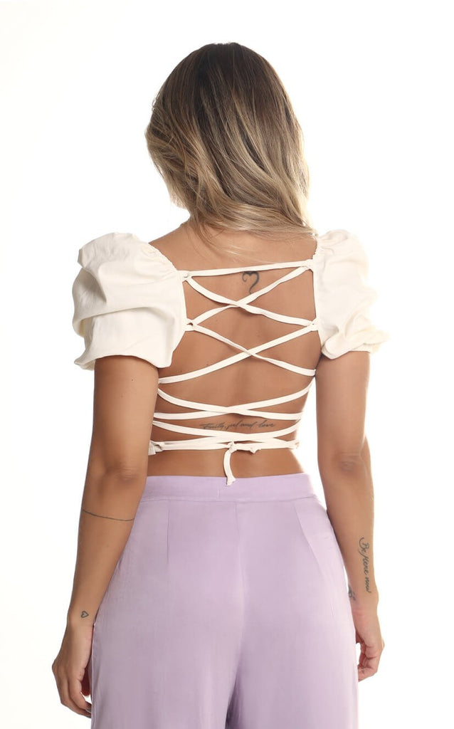 Blusa Marfil Corta - Navissi Clothing ♡