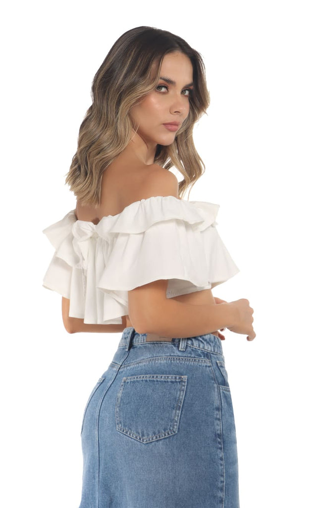 Blusa Marfil Cropped Bolero - Navissi Clothing ?