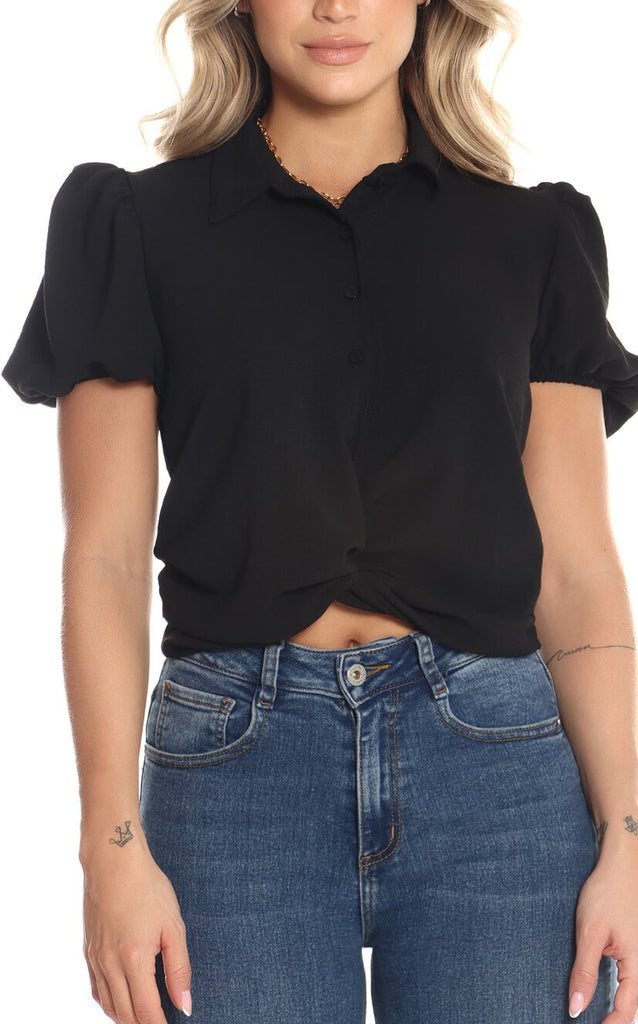 Blusa Negra Camisera - Navissi Clothing ?