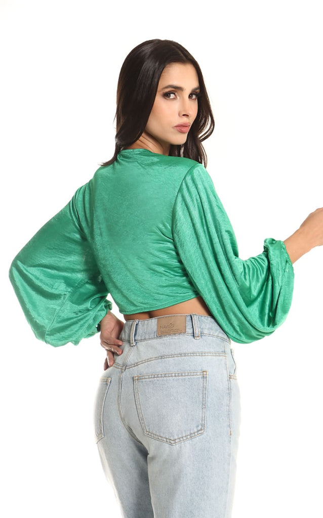 Blusa Verde Esmeralda Amarre - Navissi Clothing ♡