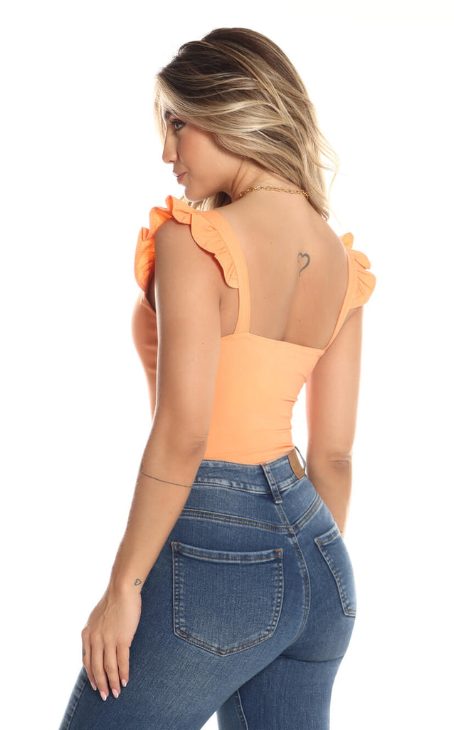 Body Naranja Escote - Navissi Clothing ♡