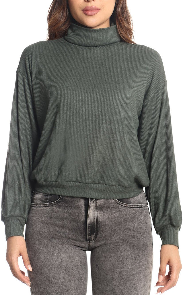 Buzo Verde Oliva Cuello Alto - Navissi Clothing ♡