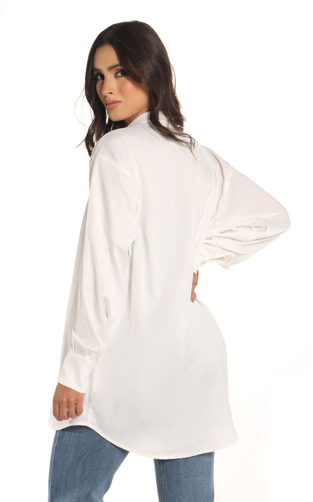 Camisa Blanca Manga Larga - Navissi Clothing ♡