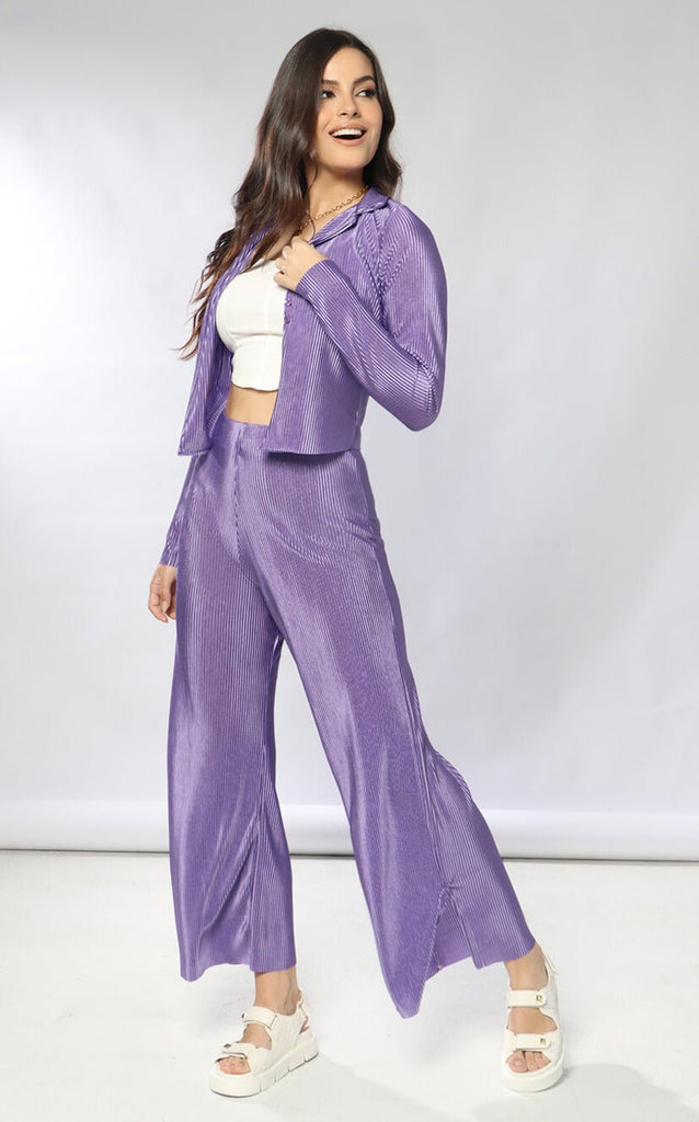 Camisa Violeta Cropped - Navissi Clothing ♡