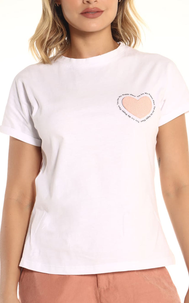 Camiseta Aplique Corazón - Navissi Clothing ♡