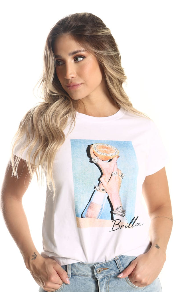 Camiseta Blanca Brilla - Navissi Clothing ♡