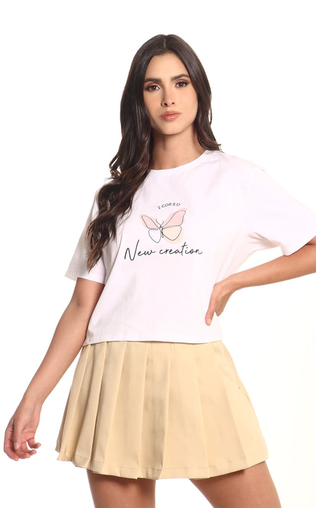 Camiseta Blanca Butterfly - Navissi Clothing ♡