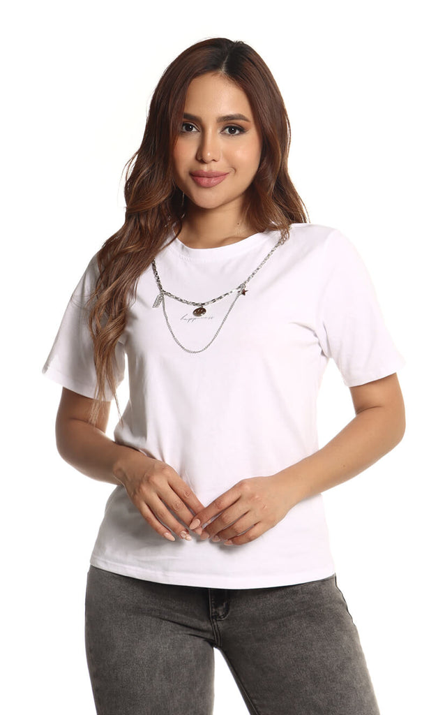 Camiseta Blanca Cadena - Navissi Clothing ♡