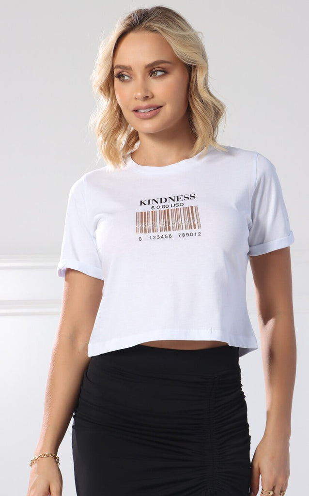 Camiseta Blanca Cropped - Navissi Clothing ♡