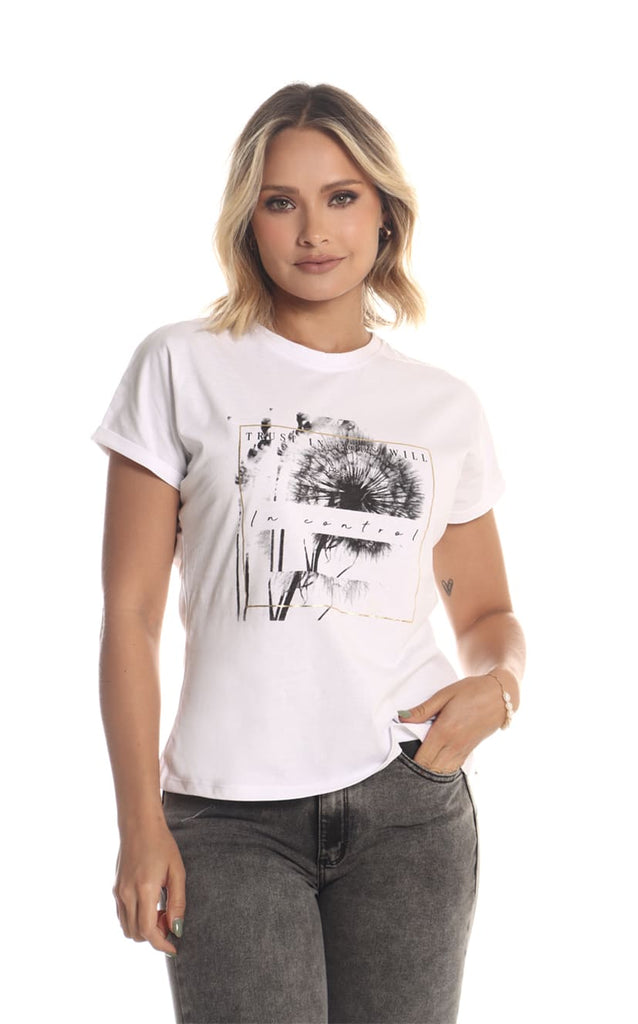 Camiseta Blanca Diente León - Navissi Clothing ♡
