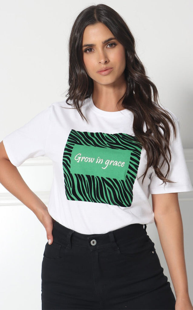 Camiseta Blanca Estampado Vissi - Navissi Clothing ♡