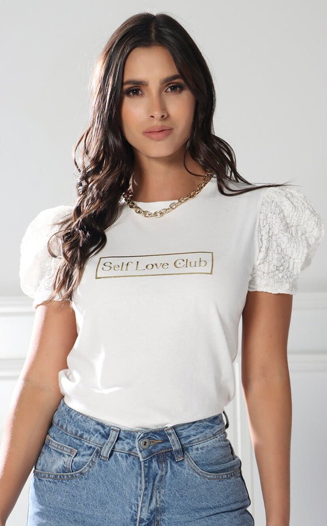 Camiseta Crema Self - Navissi Clothing ♡