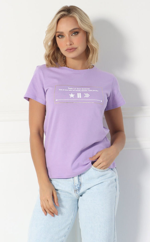 Camiseta Lila Básica - Navissi Clothing ♡