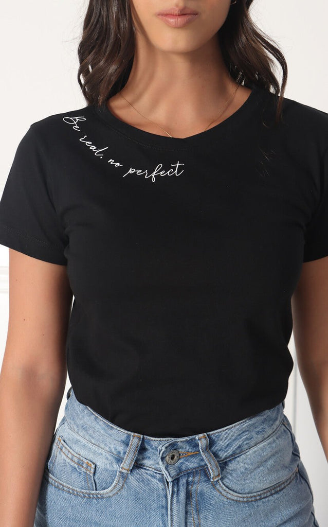 Camiseta Negra Estampado - Navissi Clothing ♡