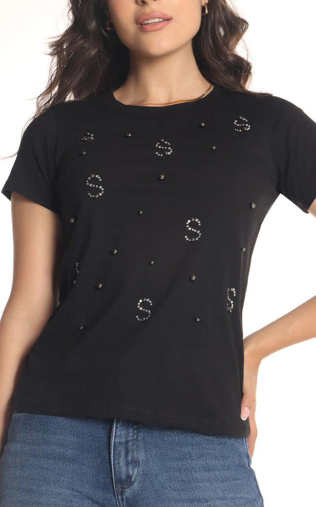 Camiseta Negra Perlas - Navissi Clothing ?