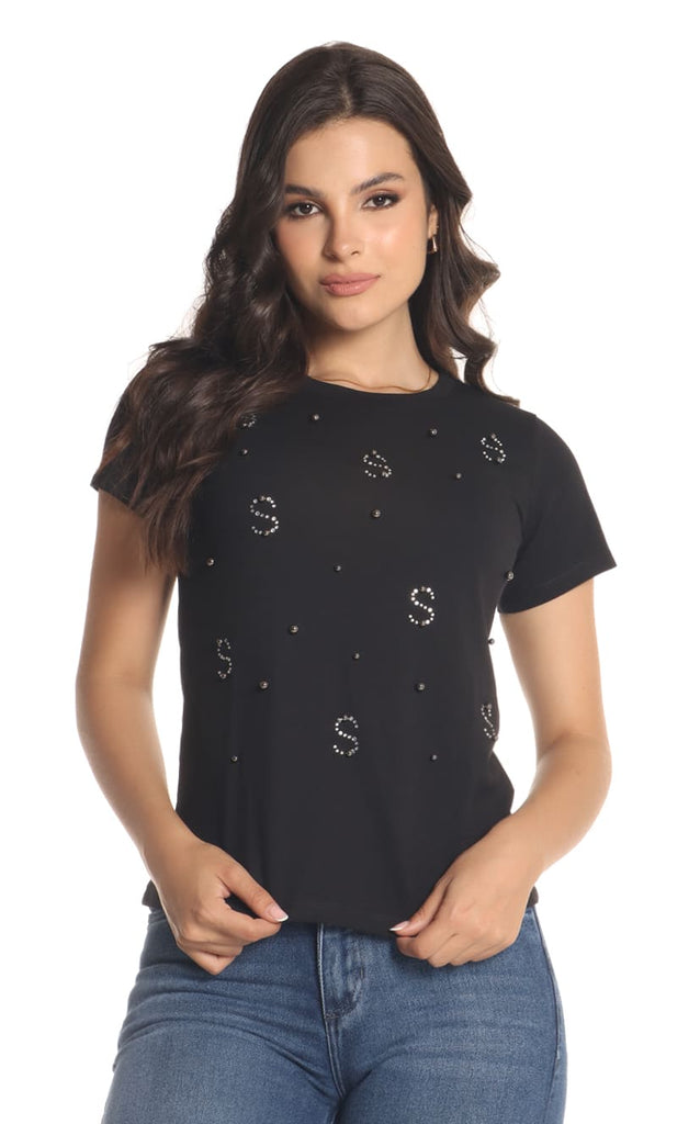 Camiseta Negra Perlas - Navissi Clothing ?