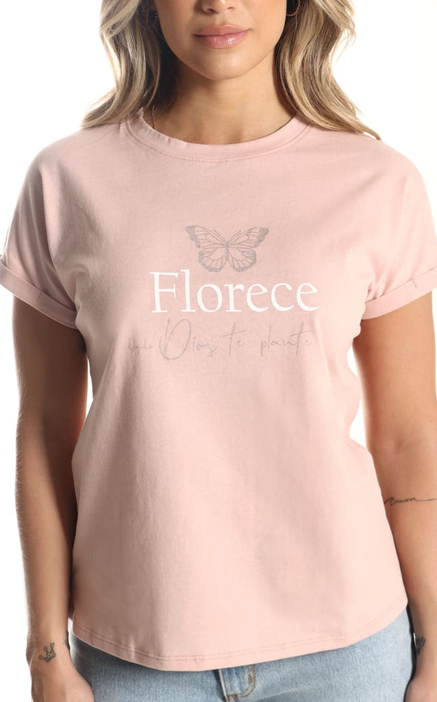 Camiseta Palo De Rosa Florece - Navissi Clothing ♡