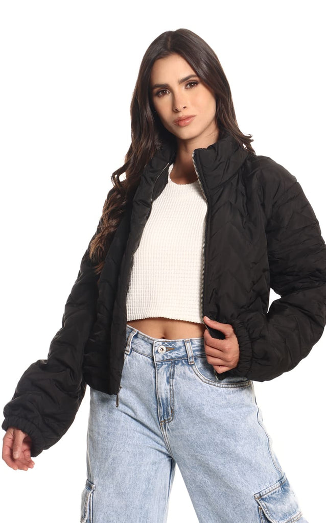 Chaqueta Negra Cropped - Navissi Clothing ♡