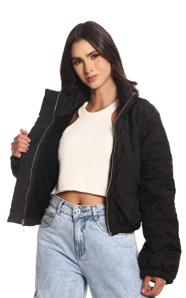 Chaqueta Negra Cropped - Navissi Clothing ♡