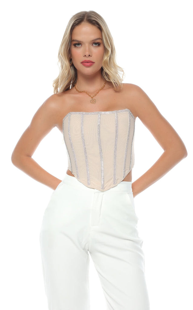 Corpiño Nude Brillos - Navissi Clothing ♡