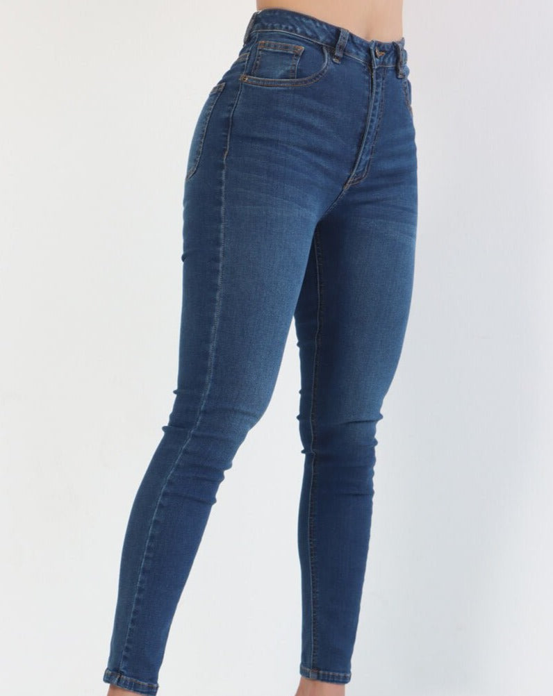 Jean azul oscuro tipo skinny - Navissi Clothing ♡