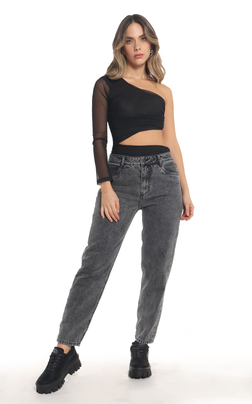 Jeans Mujer Gris Oscuro Only - 15119517 - 15119517.31