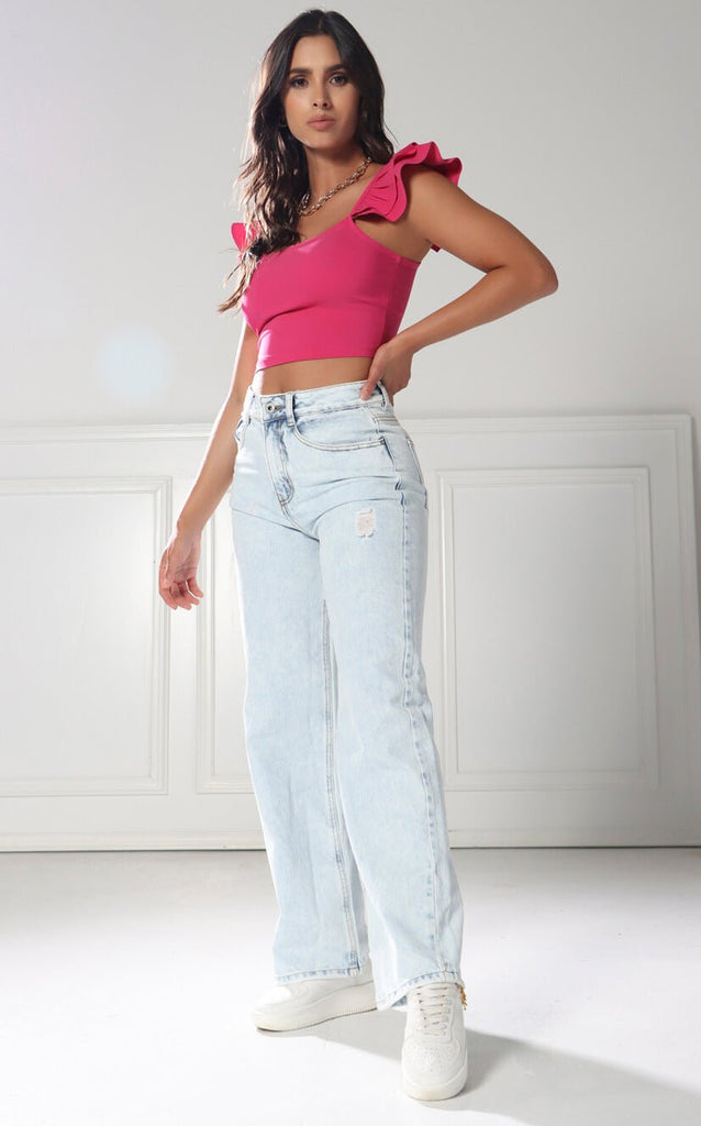 Jean Wide Leg 5 Bolsillos - Navissi Clothing ♡