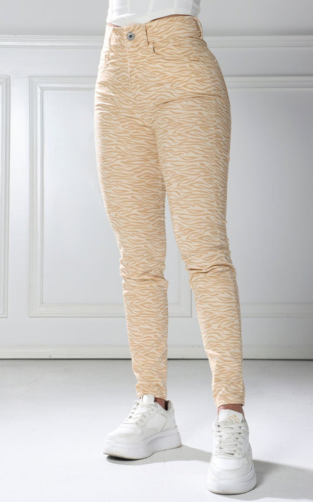 Pantalon Skinny Cebra Camel - Navissi Clothing ♡