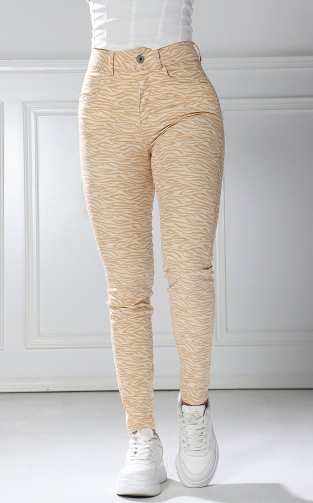 Pantalon Skinny Cebra Camel - Navissi Clothing ♡