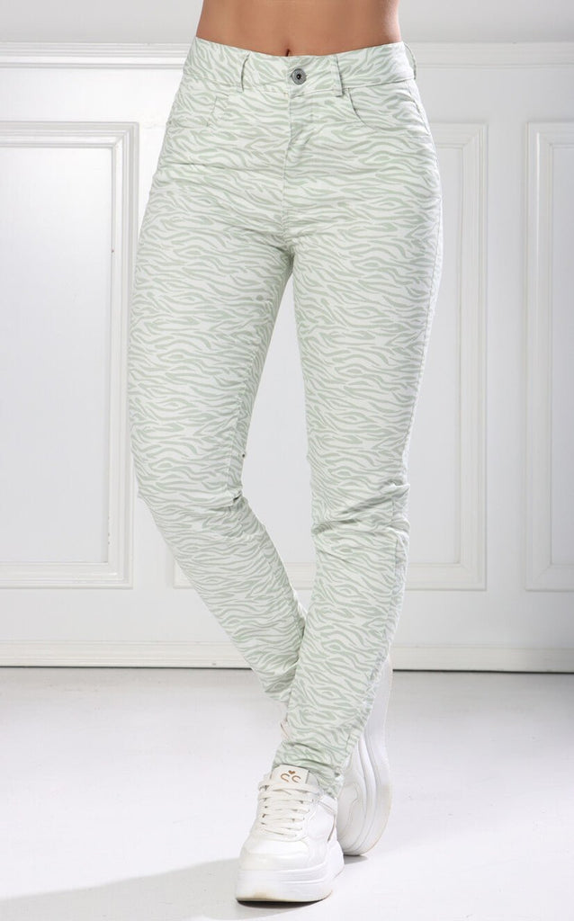 Pantalon Skinny Cebra Verde - Navissi Clothing ?