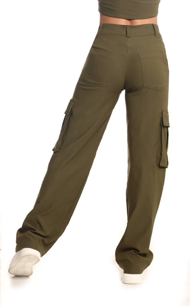 Pantalón Verde Militar Cargo - Navissi Clothing ♡